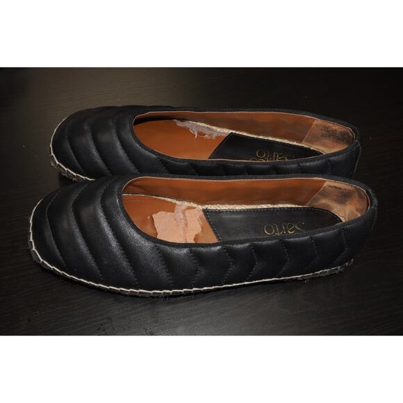 Franco Sarto Quilted Espadrille Flats Black Slip On Shoes Women’s 6.5M Casual - Picture 2 of 8